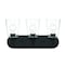Designers Fountain 19in Zane 3-Light Matte Black Industrial Bathroom Vanity Light with Clear Seedy Glass Shades D241M-3B-MB - alternate 1
